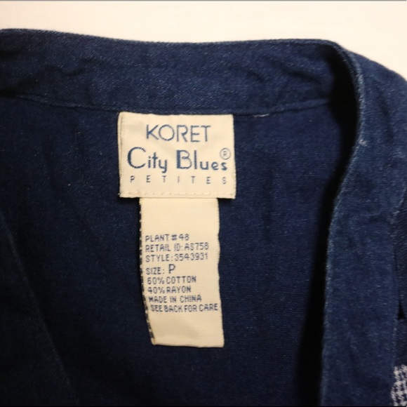Vintage Koret City Blues Jean Vest - Picture 2 of 5
